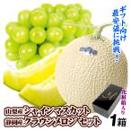 果物セット 山梨産 シャインマスカット&静岡産 クラウンメロン セット ぶどう メロン 詰め合わせ ギフト フルーツ 送料無料 食品