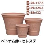 ショッピング鉢 鉢 植木鉢  ベトナム鉢 セレステ・小中 大 テラコッタ おしゃれ アンティーク 国華園