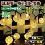 イルミネーション クリスマス ライト イルミ ソーラーＬＥＤボールライト・暖色 １個 国華園