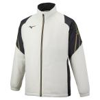 ミズノ/2022-23秋冬 メンズ/MCライン ブレスサーモ 中綿ウォーマー ウインドブレーカー ジャケット/32ME263002/オフホワイト×ゴールド×ブラック/吸湿発熱素材