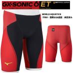 MIZUNO Mizuno /2023 год новейший / мужской .. для купальный костюм /GX*SONIC 6 ET половина леггинсы / N2MBA50396/ черный × красный /FINA одобрение settled / легкий модель / возвращенный товар замена не возможна 