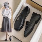レディース ローファー 革靴 スリッポン 黒 パンプス 本革 ローヒール ウォーキング コンフォートシューズ モカシンフォーマル 通学 通勤 女子靴