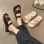 サンダル レディースミュール つっかけ フラットヒール ビーチサンダル カジュアルシューズ ギャル お出掛け ウォーキング 夏 かわいい女子靴