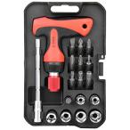 イーバリュー(E-Value) T型ハンドルラチェットドライバーセット ポジネジ対応 18個セット ERD-130