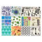 ペーパーナプキン 12種類 各1枚入 計12枚入 紙ナプキン デコパージュ リーフ 斜塔 フルーツ 楽器 ハート