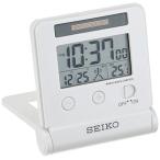 クロック(Seiko Clock) 目覚まし時計 トラベラ 電波 デジタル 自動点灯 カレンダー 温度 表示 SQ772W