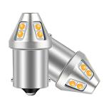 HooMoo S25 LED одиночный указатель поворота янтарь 1156 G18 BA15S 12V21W P21W булавка угол 180 раз LED клапан(лампа) 