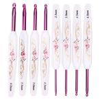 Sren иглы для вязания крючком плетеный крюк комплект, иглы для вязания крючком плетеный крюк иглы для вязания крючком плетеный игла плетеный для вязание для DIY для бытового использования (. цветок фарфор упаковка 8 штук входит )