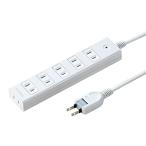  Sanwa Supply разветвитель 6 выход 2P 3m. защита * пыль предотвращение shutter * задняя поверхность с магнитом . электропроводка легко swing штекер белый TAP