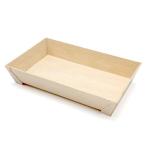 KAYU PACKAGE 長方形 RECTANGLE 木製 容器 Mサイズ 203x127x40mm 1パック 50個 (フタ別売)使い捨て