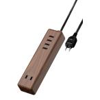  Elecom разветвитель USB ответвление 12W (USB порт ×4 розетка ×2) 1.5m грецкий орех ECT-0415W