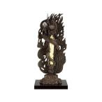 『倶利伽羅不動 1尺(茶色)』ブロンズ像 銅像 彫像 彫刻 仏像 不動明王 不動尊 倶梨伽羅不動 竜王 龍王 龍 竜 辰 刀 刀剣 剣 炎 酉 フィ