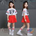  ребенок Cheer девушка костюм танцевальный костюм 2 позиций комплект Kids Cheer девушка костюм Cheer zonchi- девочка Cheer Dance форма hip-hop Dance одежда костюмированная игра Koshien 