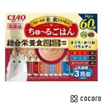 ショッピングちゅーる CIAO ちゅ〜るごはん まぐろ・かつおバラエティ 14g×60本 猫 キャットフード えさ ウェット ◆賞味期限 2026年2月