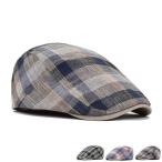帽子 メンズ チェックハンチング 深め 小顔効果 カジュアル ハンチング帽 春 夏 秋 父の日