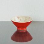茶碗 中 金彩 赤巻き彩り椿 200kcal 陶