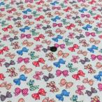 スケアープリント(リボン　オフホワイト)