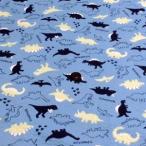 リップルプリント(シルエットダイナソー　薄ブルー)