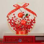 フェイクフラワー祝福バケツ 中国の旧正月飾り テーブルホーム用 柿