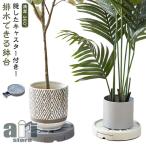 キャスター付き 鉢台 鉢置き 排水できる 鉢受台 鉢置台 排水トレー付き 鉢皿 受け皿 受皿 台車 植木鉢台 鉢植え台 プランタースタンド ラウンド