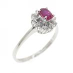 ショッピングルビー PT900 ルビー リング 0.23CT