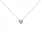 K10WG ハート ダイヤモンド ネックレス