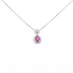 PT900/PT850 ルビー ネックレス 0.33CT