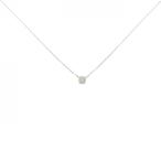 K10WG ソリティア ダイヤモンド ネックレス 0.10CT