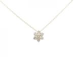 ショッピングダイヤモンド K10PG/K10YG フラワー ダイヤモンド ネックレス 0.20CT