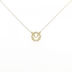 ショッピングイニシャル K18YG イニシャルM ダイヤモンド ネックレス 0.03CT