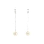 ショッピングパール ピアス K18WG アコヤパール ピアス 7.4mm