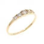 K18YG ダイヤモンド ピンキー リング 0.15CT