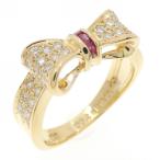 K18YG リボン ルビー リング 0.06CT
