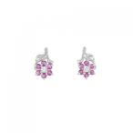 PT フラワー ルビー ピアス