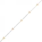 K18スリーカラー ハート ブレスレット