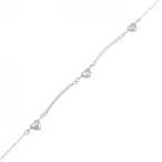 K18WG ハート ブレスレット