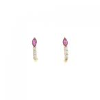 K18YG ルビー ピアス