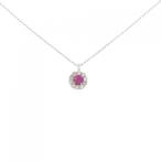 【新品】PT ルビー ネックレス 0.07CT