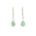 K18YGエメラルドピアス0.39CT