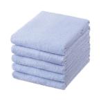 (まとめ) TANOSEE フェイスタオル パープル 1パック（5枚） 〔×30セット〕[直送品]