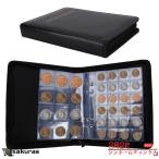 ショッピングアルバム コインアルバム コイン収納 360枚収納可能 バインダー式 ファスナー付き コイン アルバム コレクション ホルダー 収納ファイル コインケース 記念硬貨 古銭 貨幣