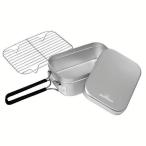 メスティン 炊飯 3合 Montagna 3合炊き アルミ製 ライスクッカー キャンプ シルバー アウトドア 1.5L HAC2896