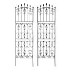  железный rose забор 220 высокий темно-коричневый 2 листов комплект RS013H-2P-DBR