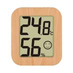 シンワ　デジタル温湿度計　環境チェッカー　木製　ライトブラウン　７３２３４
