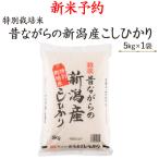 お米5kg 平成29年産新米予約安心・安全〔特別栽培米〕昔ながらの新潟産こしひかり5kg×1袋【送料無料】※一部地域を除く9月13日(水)発送開始予定
