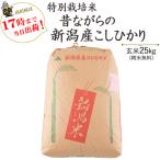 お米25kg 特別栽培米昔ながらの新潟産こしひかり玄米25kg / 白米4.5kg×5 　30年産 送料無料(一部地域を除く)