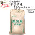 ショッピング米 令和５年産　お米 25kg 特別栽培米新潟産ミルキークイーン玄米25kg / 白米4.5kg×5袋　 送料無料(一部地域を除く)