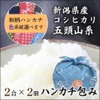 Yahoo! Yahoo!ショッピング(ヤフー ショッピング)米 ギフト お米 プレゼント 送料無料 美味しい 新潟 コシヒカリ 2合×2個 選べるハンカチ おしゃれ 贈り物 のし 内祝 お祝い 誕生日祝い 父の日 母の日