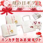母の日 ギフト プレゼント 米 新潟産 コシヒカリ 食べ物 2025 実用的 花以外 かわいい おしゃれ 米 新潟 コシヒカリ 2合2袋 レディース ハンカチ メッセージ