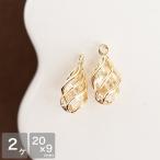  аксессуары детали Cubic Zirconia wave Drop очарование Gold 2 шт Kirakira metal очарование metal детали рукоделие детали серьги серьги 